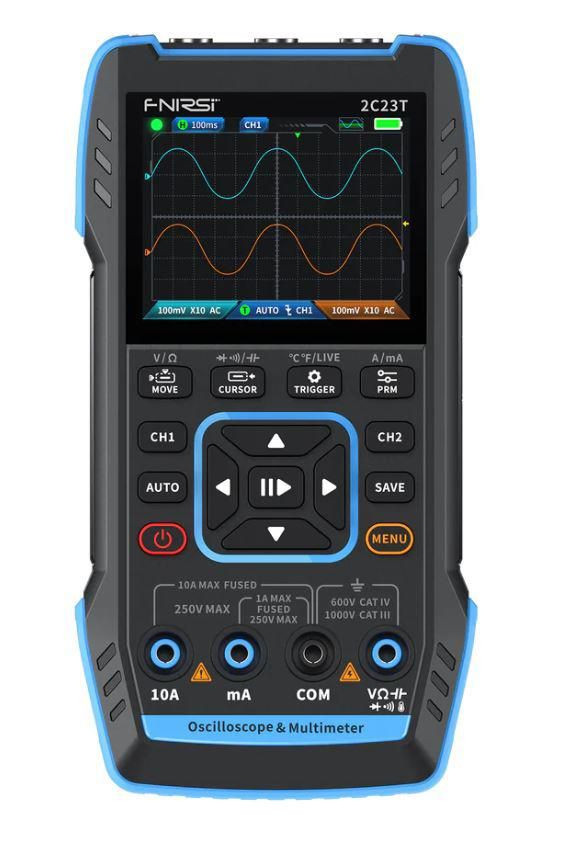 osciloscop digital portabil cu multimetru, 2 canale, 50ms/s, 10mhz, fnirsi 2c23t - imagine 7
